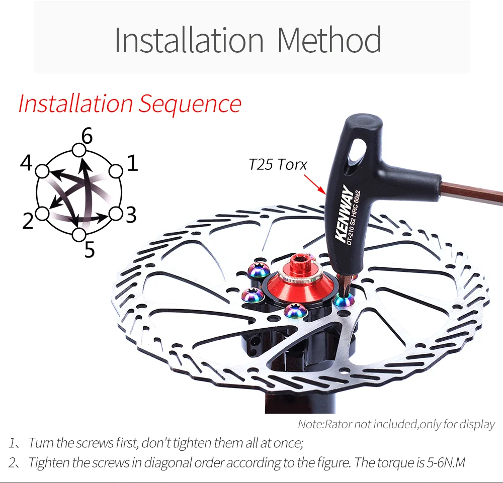 RISIKO 12 stücke M5* 10 мм T25 Ti Bremsscheibe Schrauben feur MTB Fahrrad rennrad Titan Torx rotor Schraube feur Avid Sram Ultrale