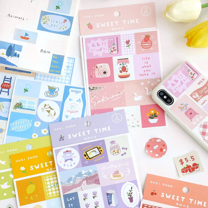 24 шт/12 упаковок милое время креативное украшение сделай сам солёный цвет милая