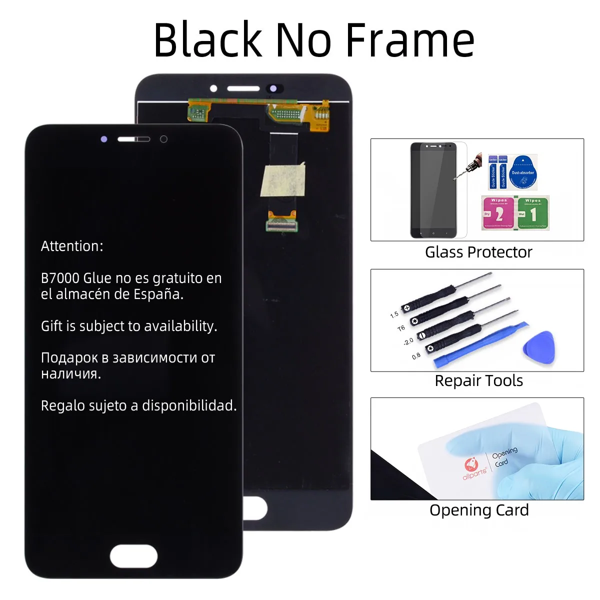 Дисплей для Meizu MX6 в сборе с тачскрином на рамке - Цвет: No Frame Black