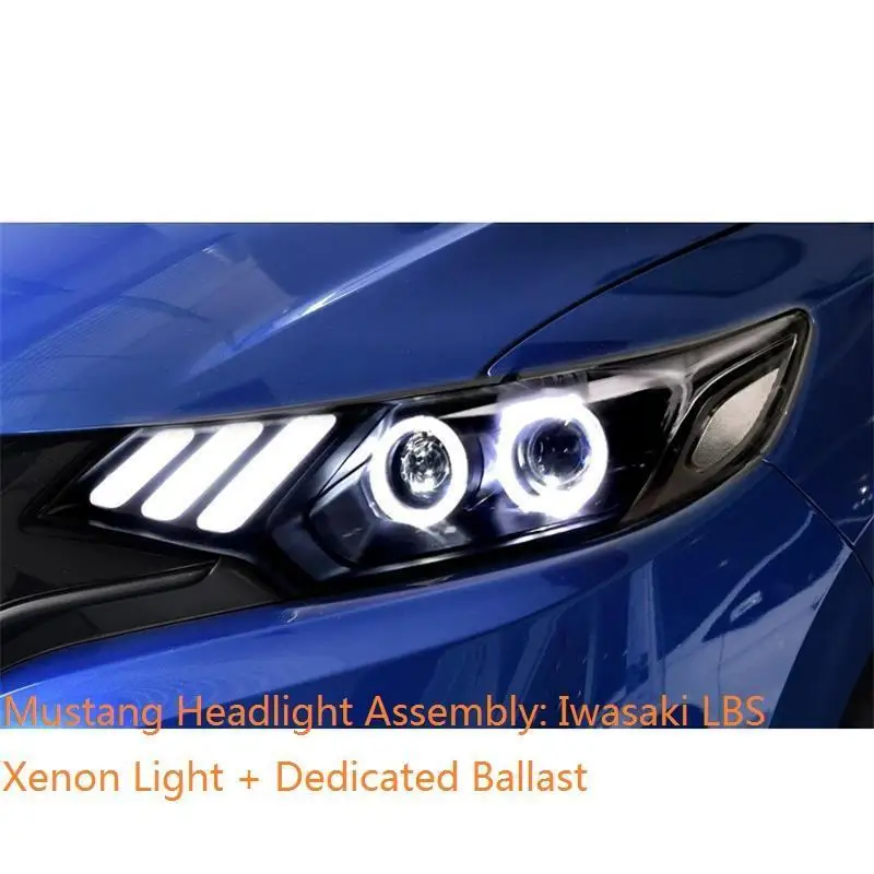 MODEL K Указатель поворота, Стайлинг, Automovil, Drl, Led Assessoires, дневные ходовые огни, передние противотуманные фары, автомобильные фары в сборе, 18 для Honda Fit - Цвет: MODEL K