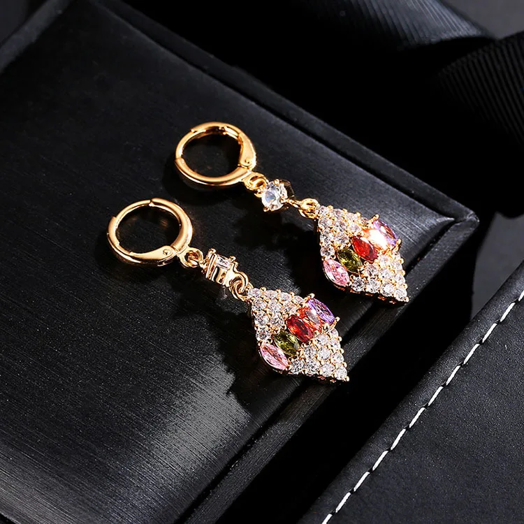 925 серебро натуральная подвеска с кристаллом цирконом серьги очаровательные