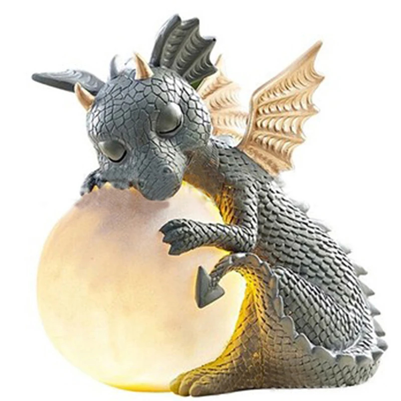 

Garden Dragon Meditated Statue Collecting 16cm/10cm Resin Ornament Outdoor Yard