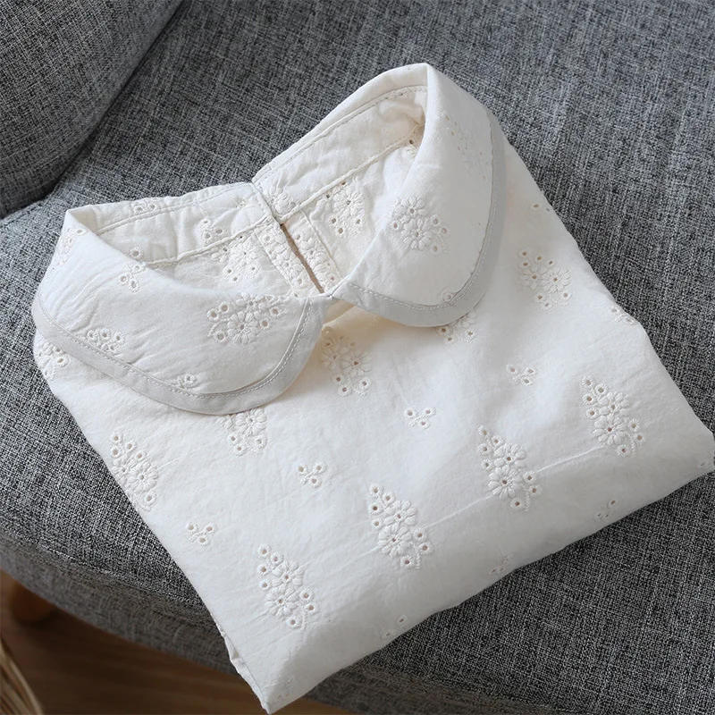 Женская блузка в японском стиле мори Новинка осени 2020 милая Свободная из хлопка и