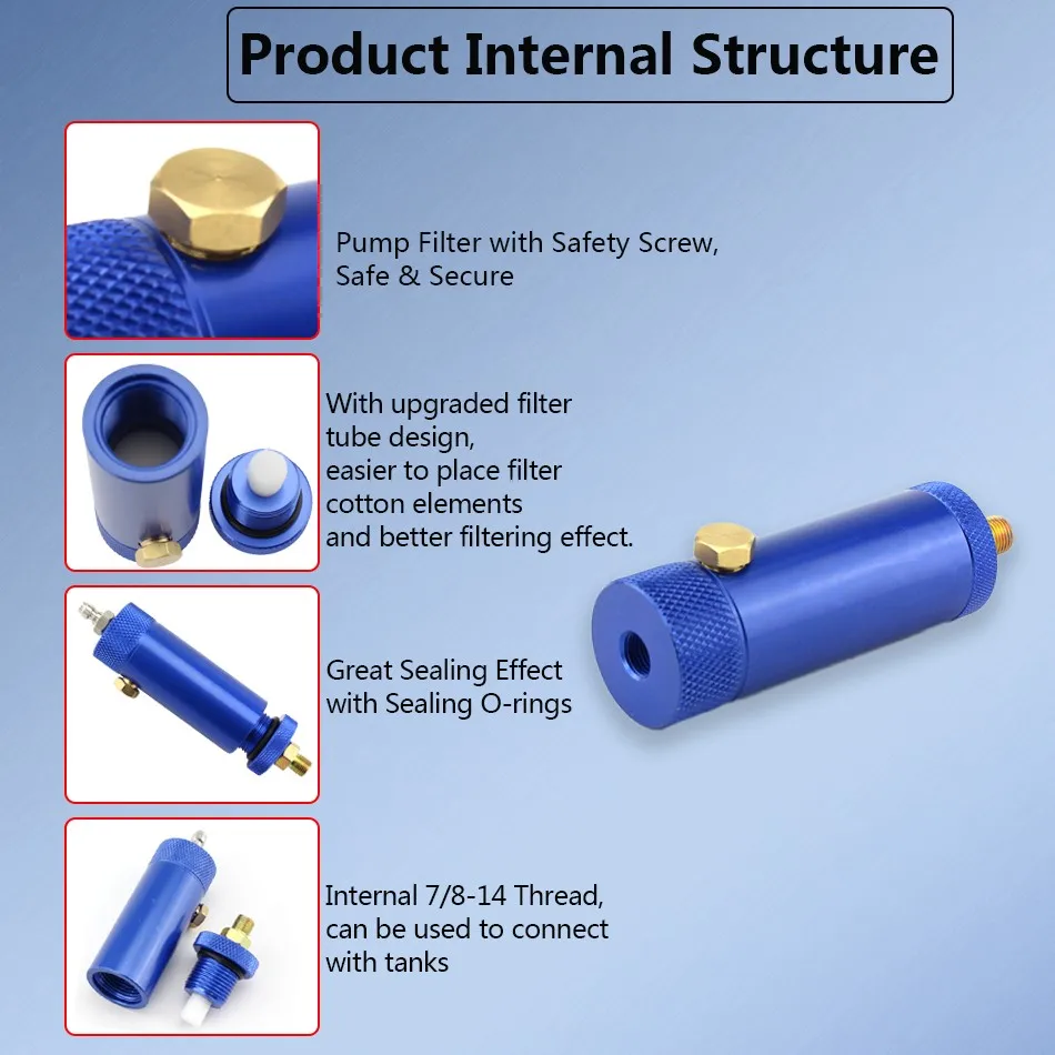 Ручной насос для пейнтбола ручной воздушный фильтр сепаратор воды и масла 40 МПа