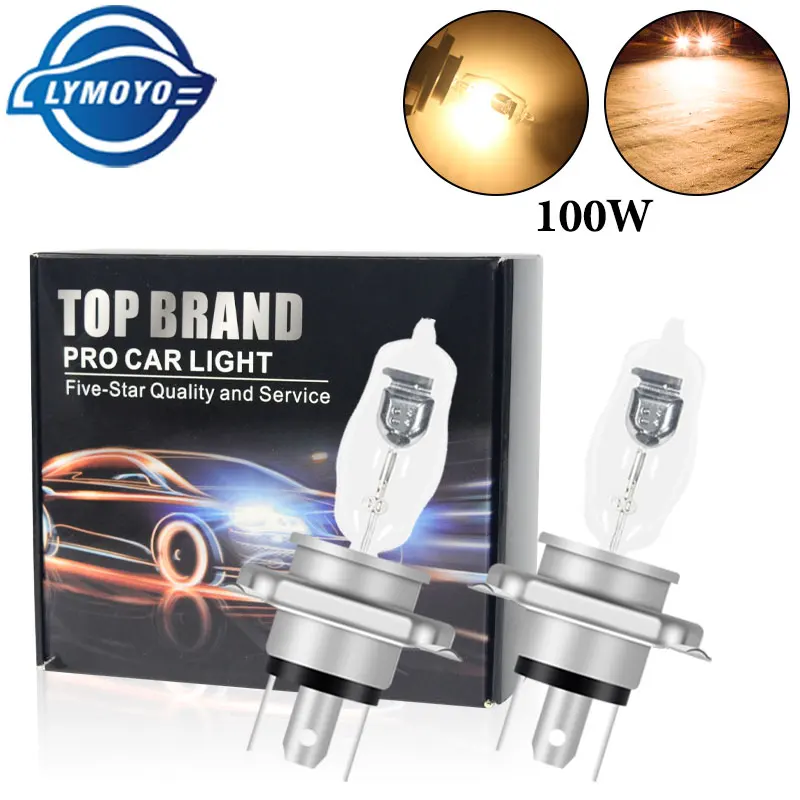 

2PC Car halogen Light 4300K H7 H4 H1 H3 H8 H9 H11 9005 HB3 9006 HB4 Auto halogen lamp bulb Fog Light 100W 12V Headlight Lamp