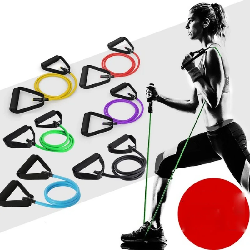 120cm Yoga Pull Rope Elastic Resistance Bands Fitness Gym Workout Up Exercise Tube Training Rubber Tensile Expander | Спорт и
