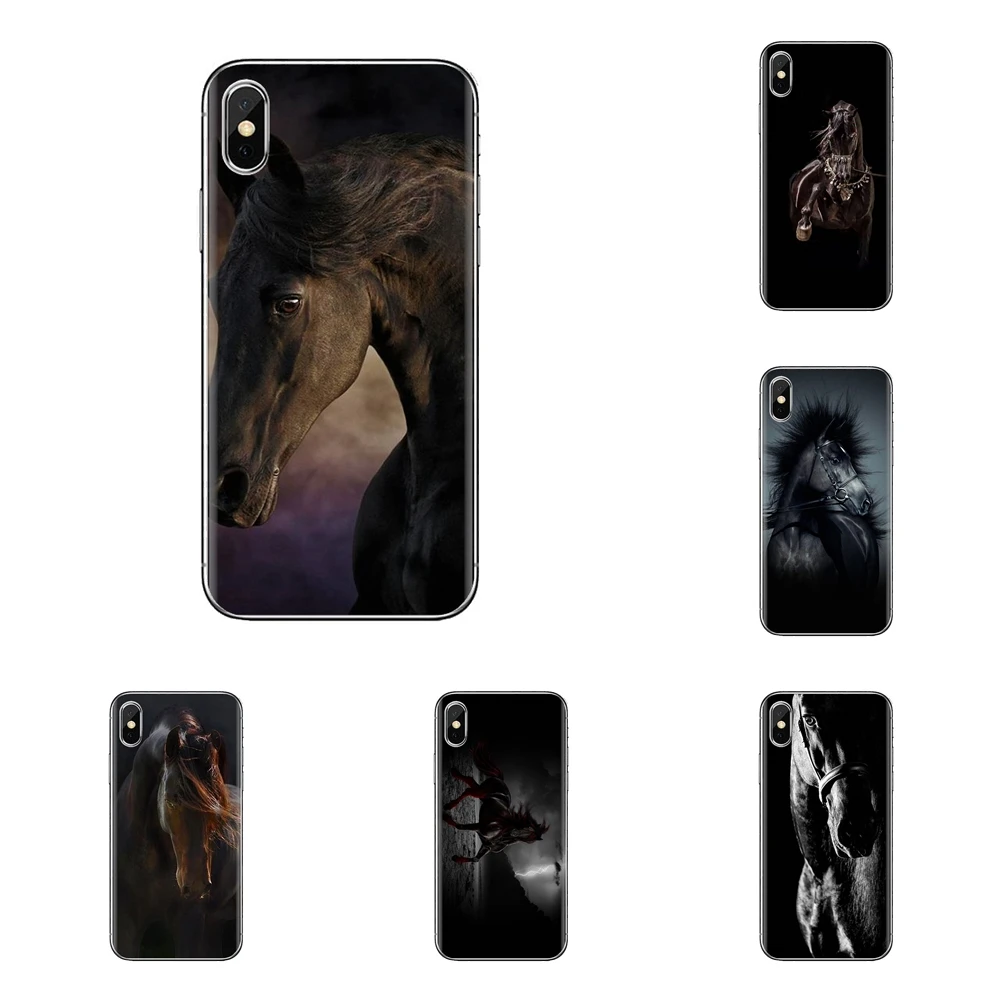 Прозрачный мягкий чехол Обложка Красивая темно &quotлошадь&quot обои для Xiaomi Redmi 4A S2