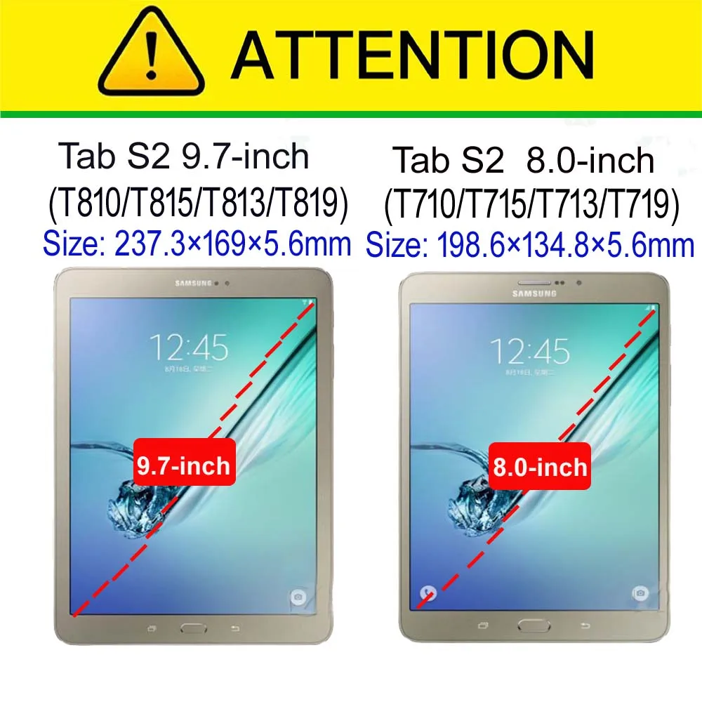 Чехол для планшета Tab S2 9 7 SM T810 T815 T813 T819 крышка чехол Samsung Galaxy 8 0 T710 T715 T713 T719 +