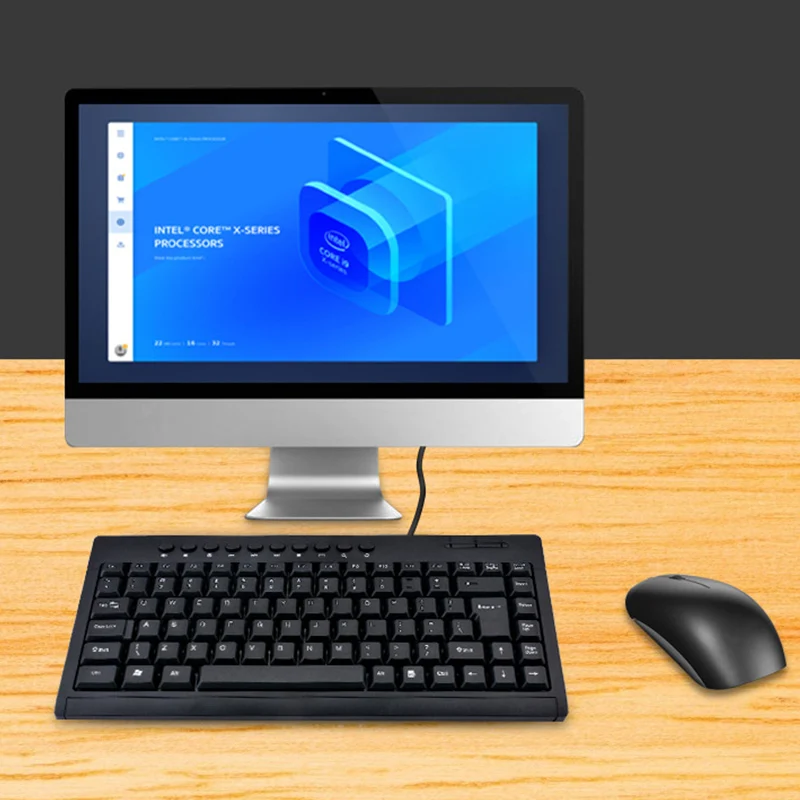 Ультра тонкая Проводная клавиатура 95 клавиш Мини Мультимедиа USB для ноутбука ПК