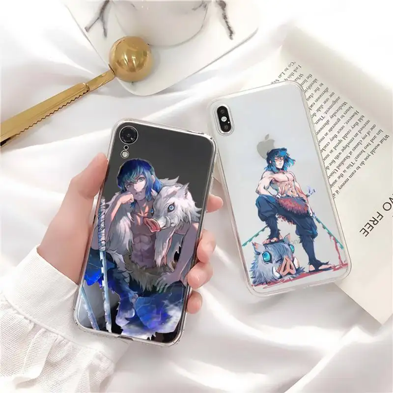 

Demon Slayer Hashibira Inosuke Phone Case for iPhone 13 13 11 12 pro XS MAX 8 7 6 6S Plus X 5S SE 2020 XR case