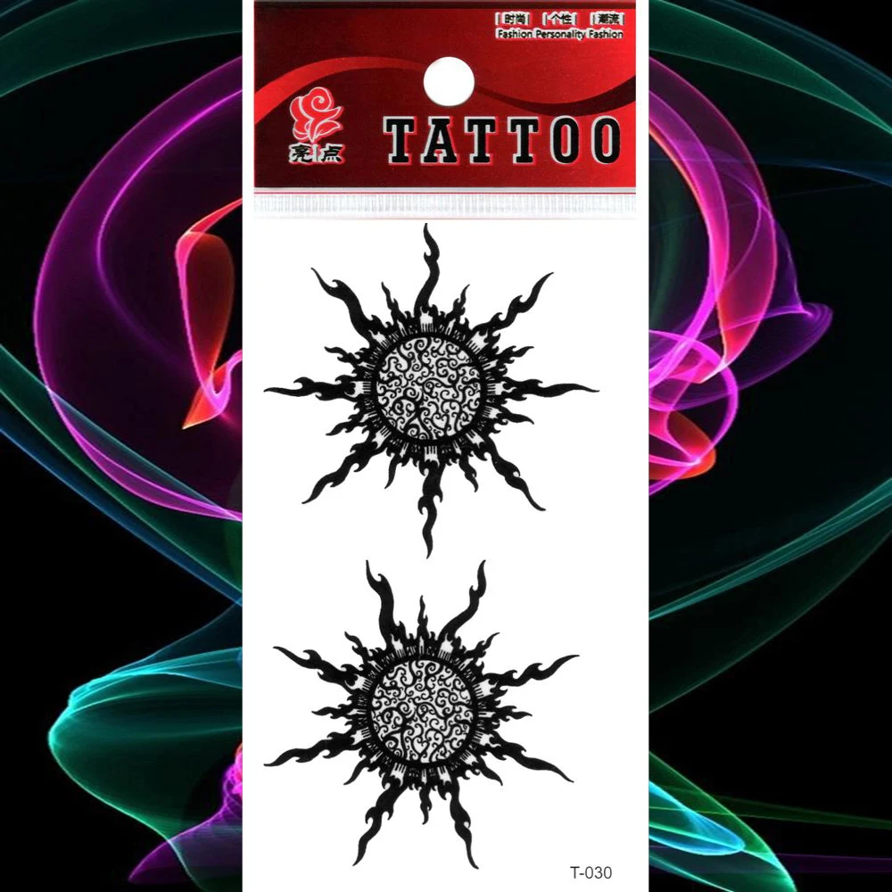 Водостойкая татуировка временные татуировки от солнца символизм наклейки
