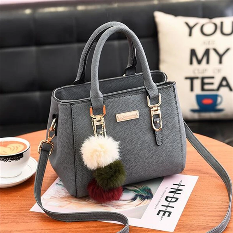 

New Fashion Solid Color Handbag For Woman Quality Pu Leather Messenger Bags Shoulder Bag Fall Winter Women Crossbody Bag