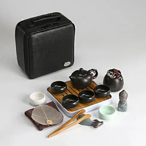 

Набор керамических чайных комплектов для путешествий, простой чайный пивоваренный набор для туризма