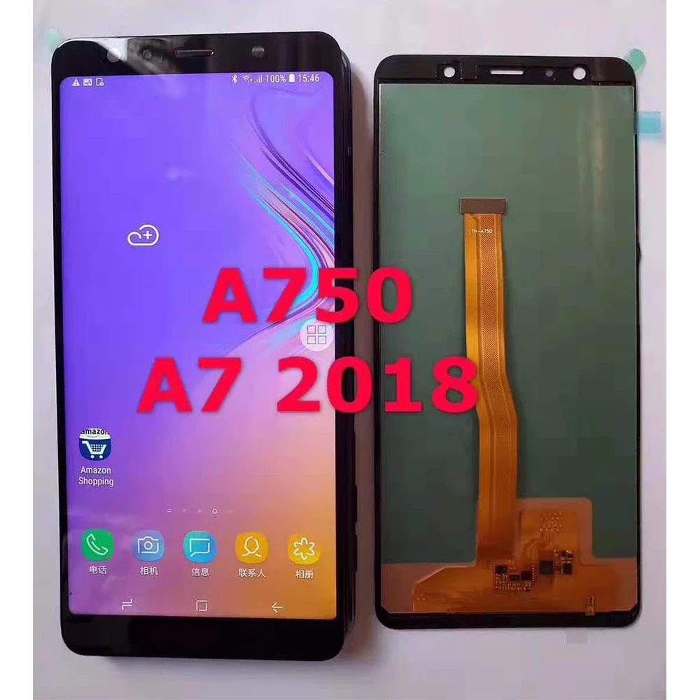 A750 Amoled ЖК дисплей для Samsung Galaxy A7 2018 A750F A750DS сенсорный экран дигитайзер сборка A750FN
