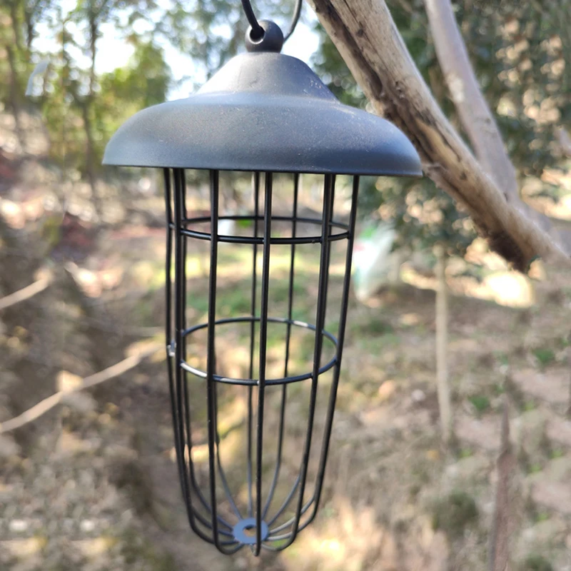 

Metal Wild Bird Feeding Bird Outdoor New Hanging Spray Metal Windproof Anti-squirrel Round Feeding Bird Tool Outdoor