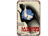 la grande illusion 1937 retro metal tin signs movies for restaurant wall for home wall 8x12 inches