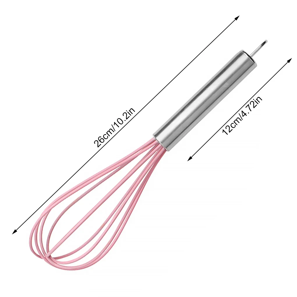 

1pc Manual Egg Beater Stainless Steel Silicone Balloon Whisk Cream Mixer For Stirring Mixing Whisking Kitchen Baking Accessories