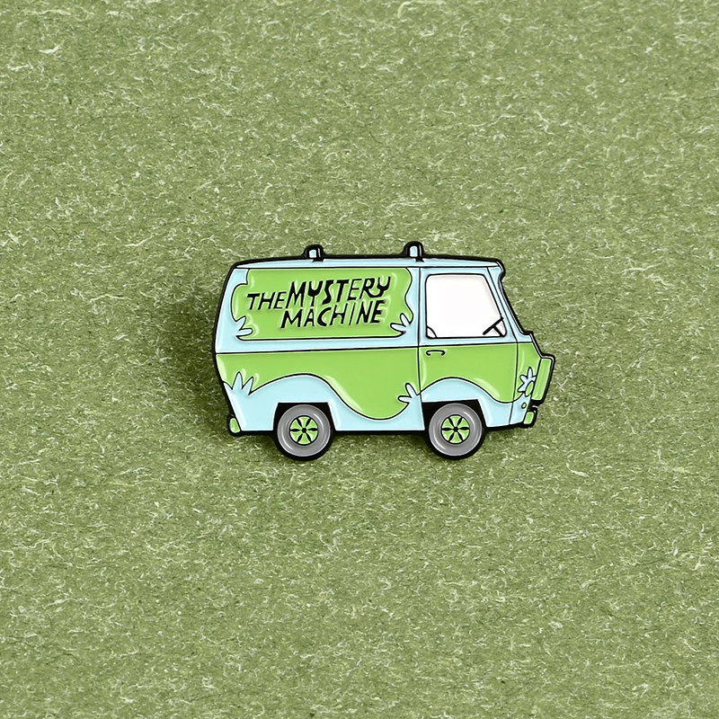 Мультяшные эмалированные булавки для автобуса Scooby загадочная машина Зеленый