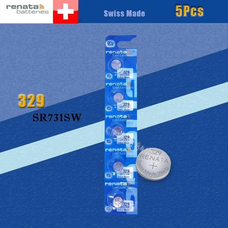 5 шт./лот совершенно новый Renata долговечный 329 SR731SW SR62 D329V731 часы батарейный блок