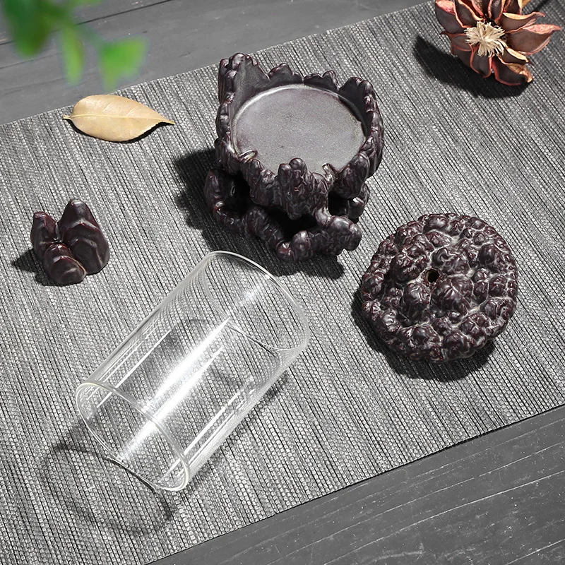 Подставка для благовоний Будды стеклянная крышка внутри ветрозащитный