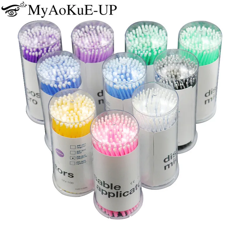 1000 шт одноразовые ватные палочки клеевой раствор для ресниц прививка паста