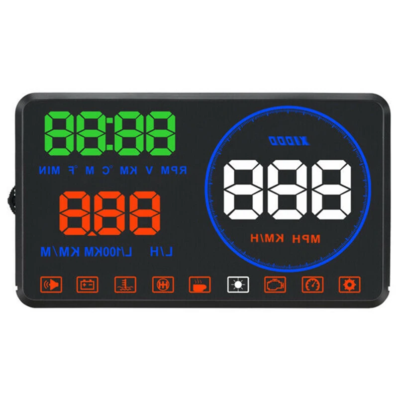 

Универсальный проекционный дисплей HUD,M9 5,5 дюймов, универсальный автомобильный проекционный дисплей ODB2, автомобильный проекционный диспле...