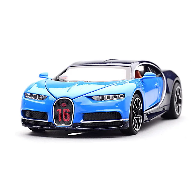 1:32 литая металлическая модель автомобиля Chiron черная красная синяя спортивная
