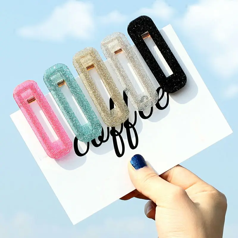 Новые модные детские шпильки для волос девочек блестящие полые капли