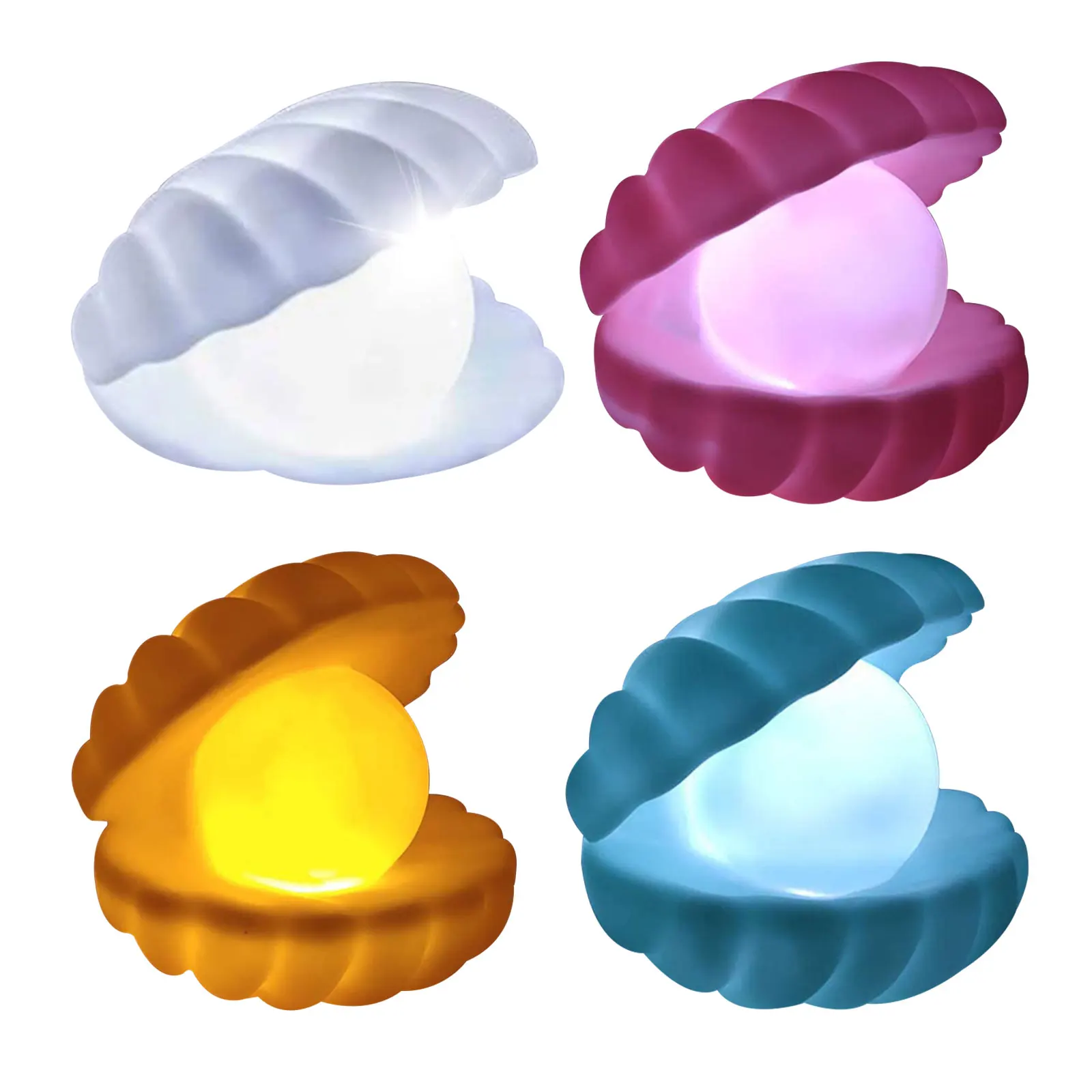 

Pearl Lamp Led Night Lights Battery Powered Shell Kids Bedroom Bedside Holiday Kawaii Room Decor Indoor Lighting Birthday Gift