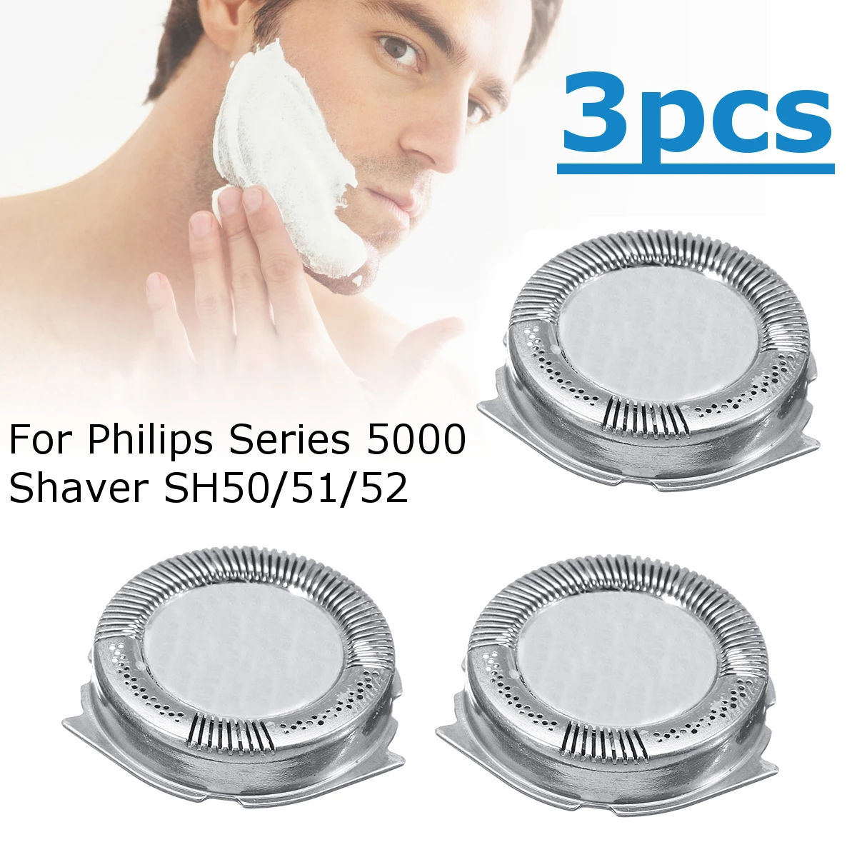 

3Pcs Replacement Shaver Heads for P hilips Series 5000 Shaver SH50/51/52 HQ8