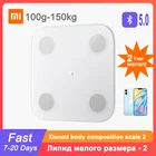 Весы Xiaomi Mi 2, умные весы для определения жирового состава тела, Bluetooth, весы 13, BMI со светодиодным дисплеем