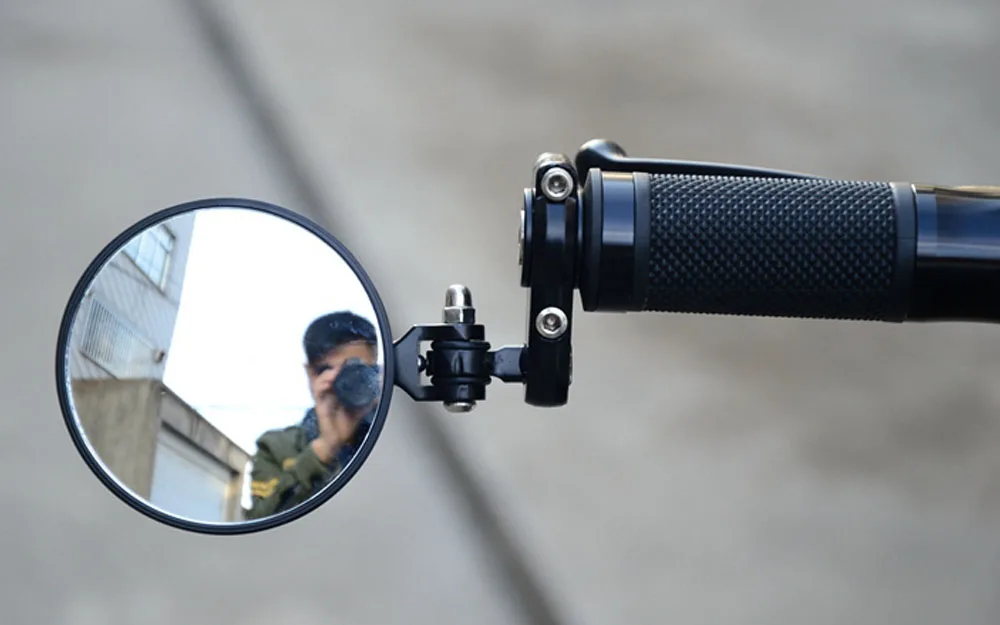 Универсальное черное зеркало заднего вида для мотоцикла в стиле ретро боковые