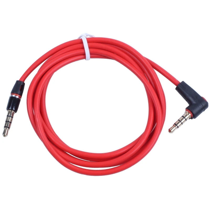 3.5Mm 1/8 Inch Male To 4 Pole Car AUX Audio Cord Cable Record Headphone RED With U Shape Y Splitter | Электроника