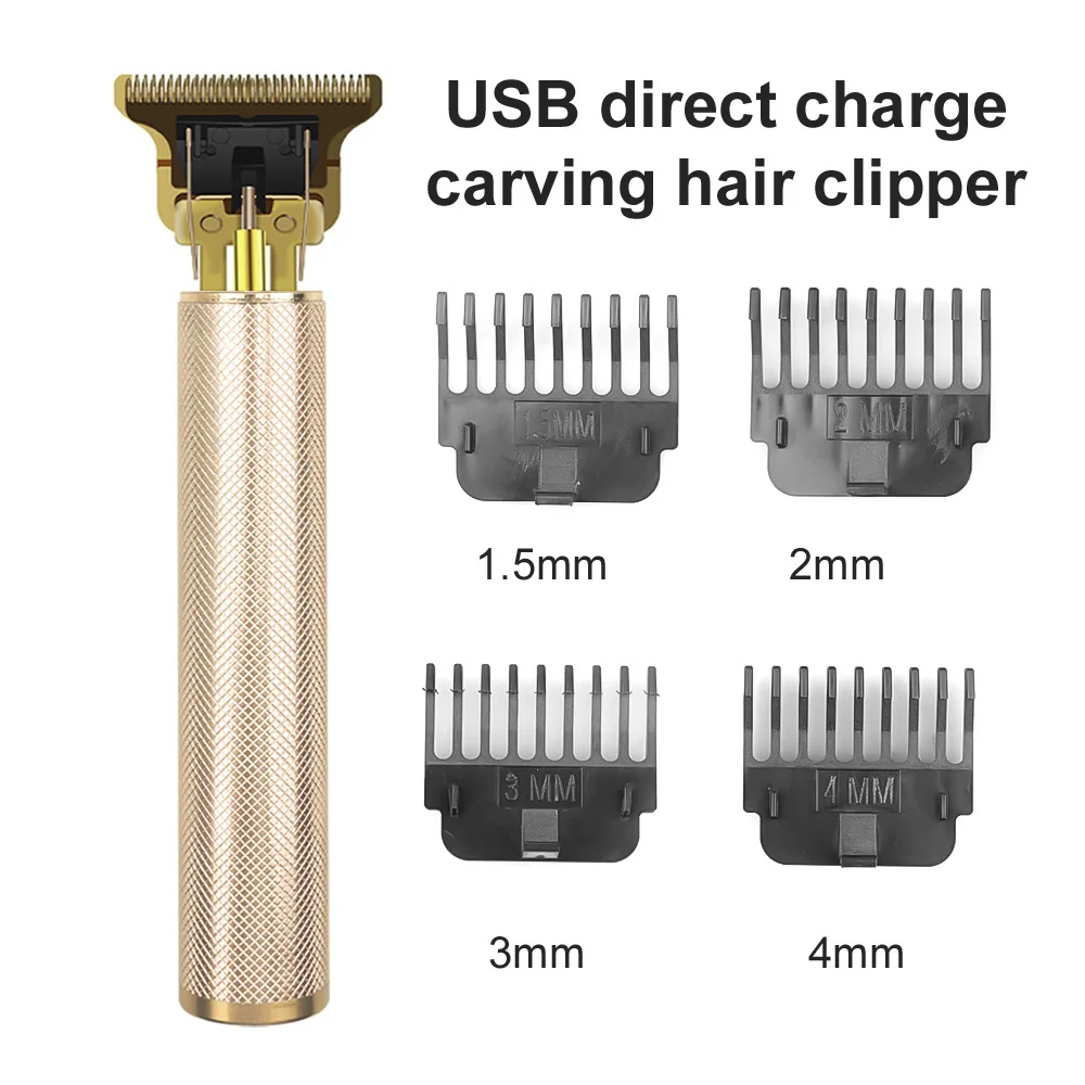 

USB Rechargeable Hair Trimmer Electric Hair Clippers Men Cordless t Shape Beard Razor Titanium Alloy Cutter Men Trimmers Barber