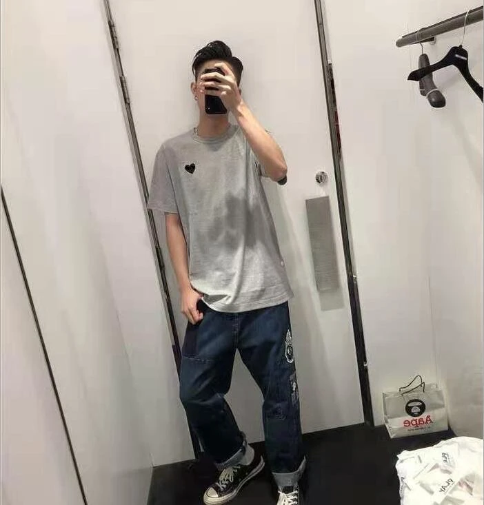 Brand Have Eyes Heart Tee Shirt Harajuku T Women Men Korean Fashion Plus Size Tops 2021 Summer Short Sleeve Tees | Женская одежда