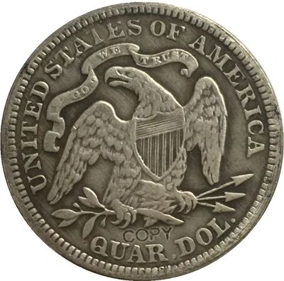 США 1879 LIBERTY seat четверть долларов копии монет | Дом и сад