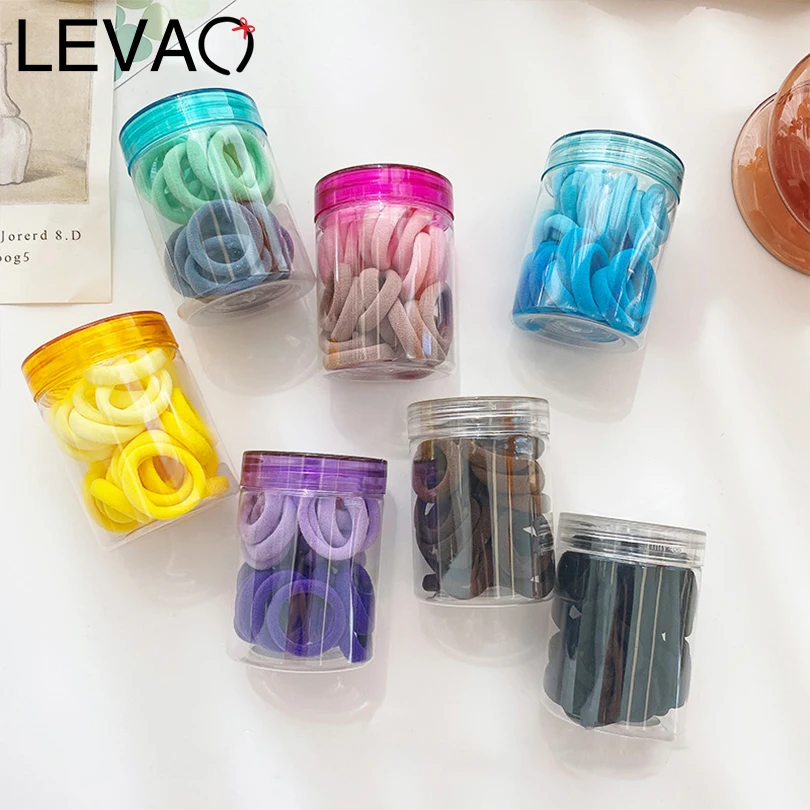 LEVAO 30 шт Бесшовные Девушки эластичная резинка градиент цвета высокая