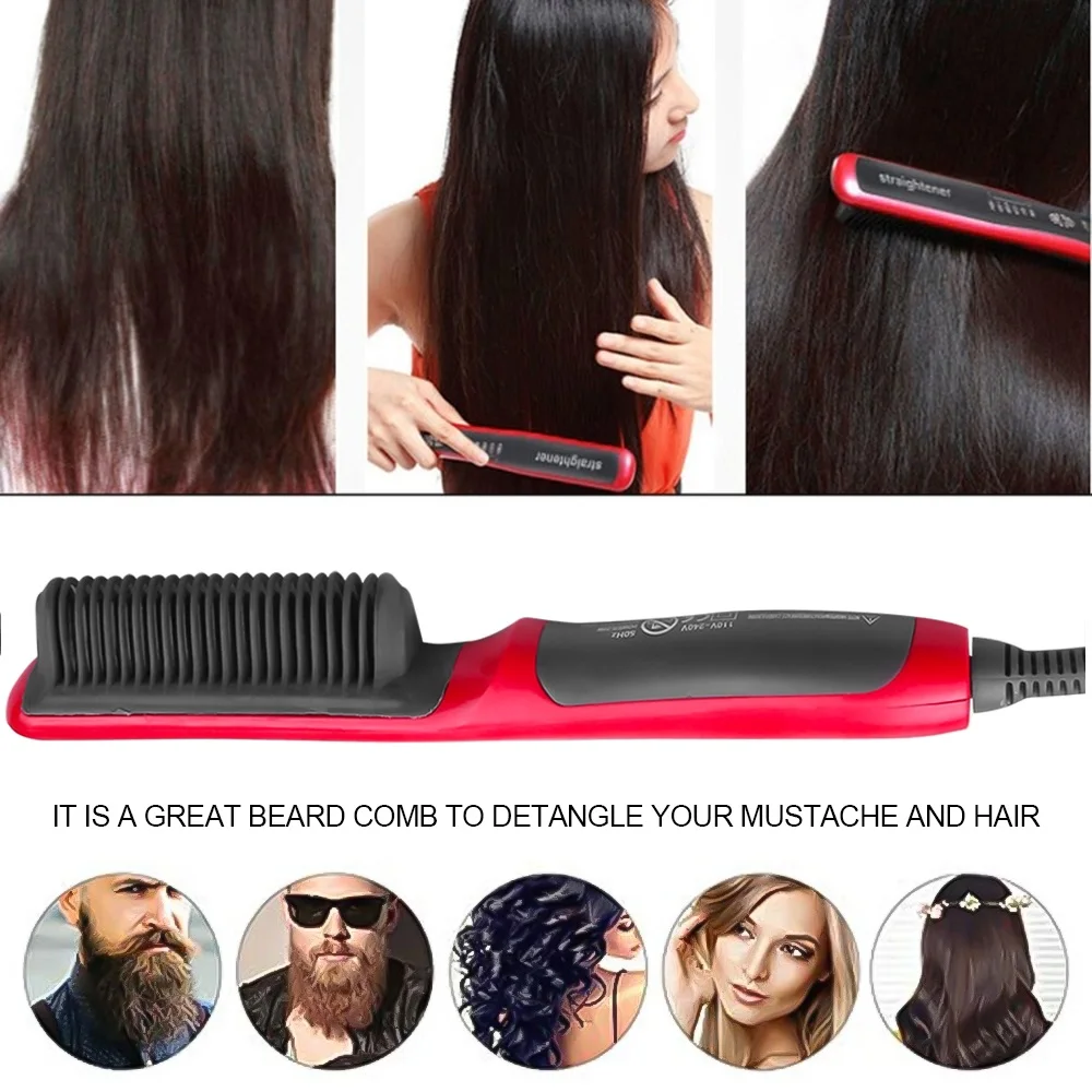 

Multifunction Hair Straightener Styler Hot Comb Ceramic Massage Straightening Irons Electric Multifunctional Brush hair curler