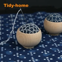 cute japaness style wood needle pin base pincushion base wooden sashiko accessory diy accessory