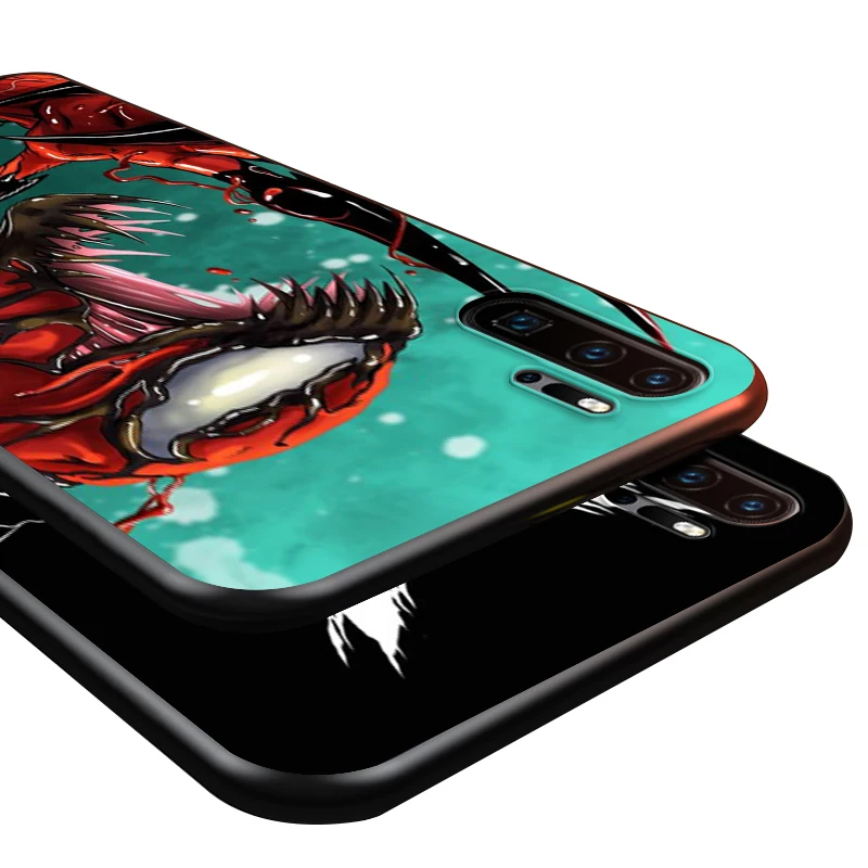 

Marvel Venom Super Hero for Huawei P40 P30 P20 P10 P9 Lite E Pro Plus Mini 2019 2017 Black Phone Case