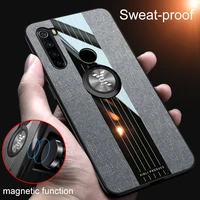protection phone case for xiaomi redmi note 8 pro 8t 7 5 plus 8a k20 anti fall cloth pattern armor with magnetic bracket cover