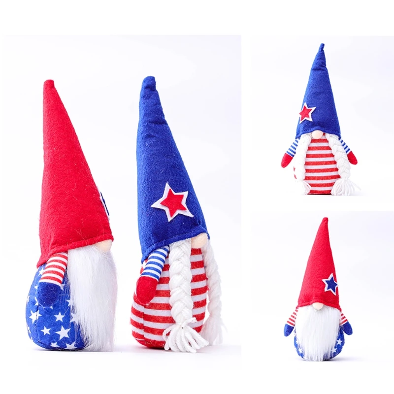 

Patriotic Gnome American President Election Decoration Veterans Day Couple Tomte for 4th of July Gift