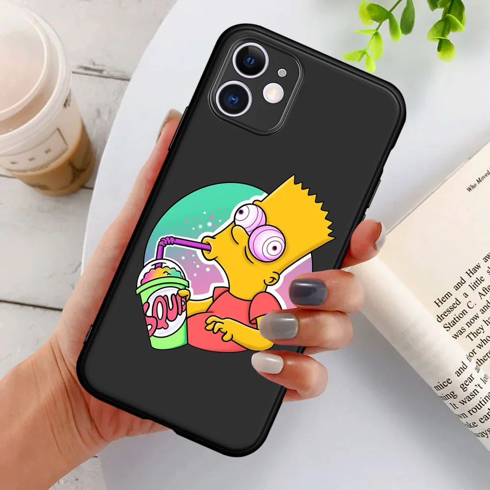 

Funny Cute Homer J.Simpson Phone Case For iPhone 11 12 Pro Max 8 7 6 6S Plus XR X XS Max 5S SE Cartoon Silicone TPU Phone Cover