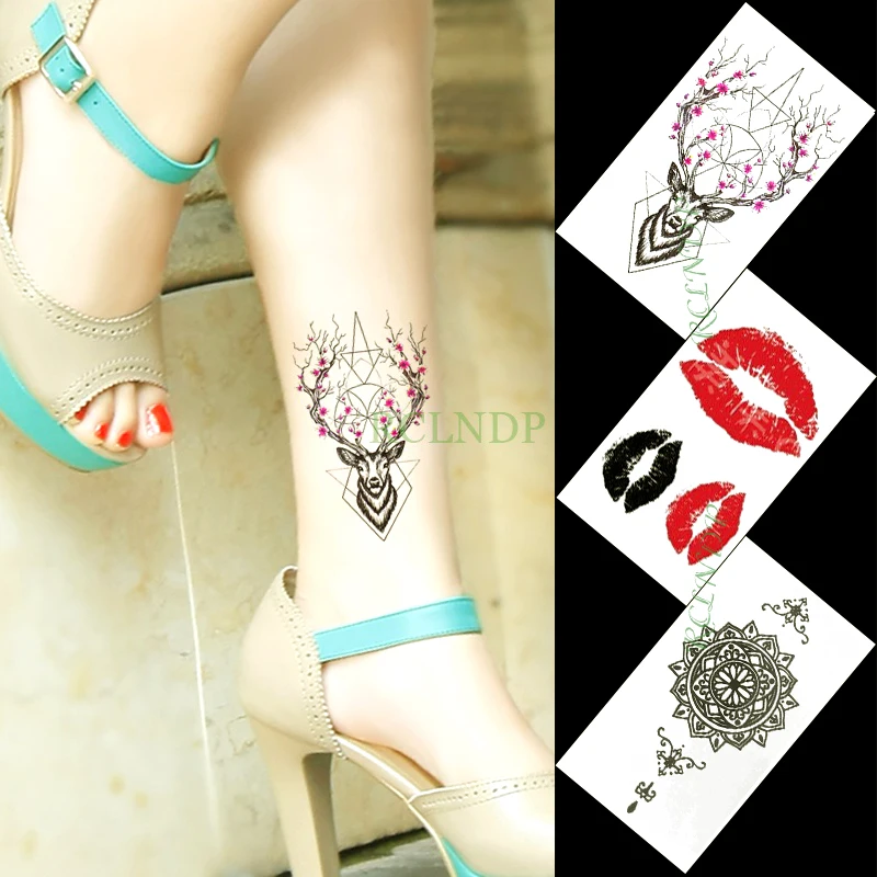 

Waterproof Temporary Tattoo Sticker Letter Crown Scorpion Sun Totem Small Art Tatto Flash Tatoo Fake Tattoos For Girl Women Men