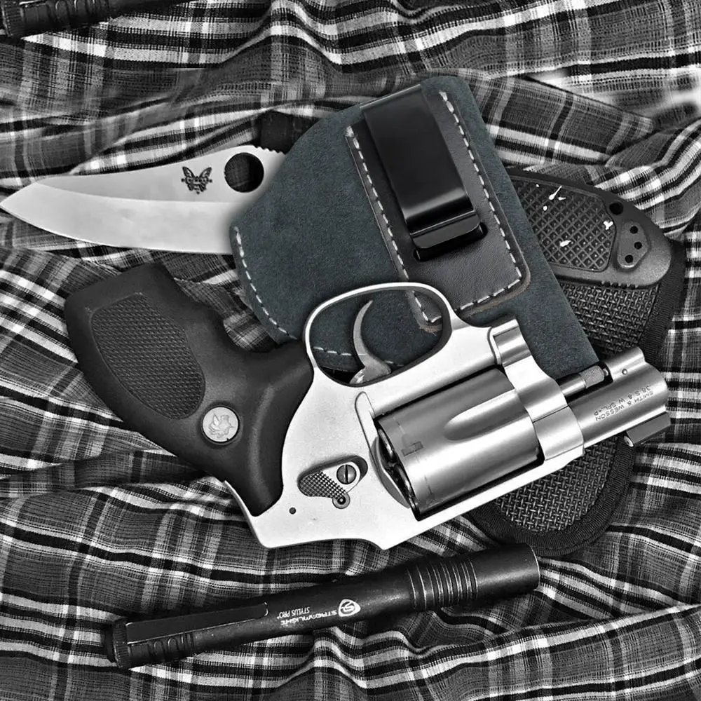 

Tactical Genuine Suede Leather Gun Holster For Most J Frame / .38 Snub Nose Revolvers Smith & Wesson Hunting Accessories