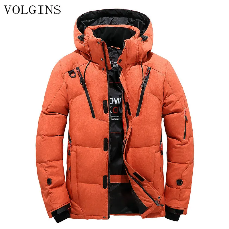 Куртка мужская зимняя однотонная с капюшоном 5 цветов 4XL|Мужские парки| |