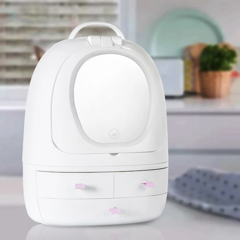 Органайзер для макияжа светодиодный светильник косметическое зеркало