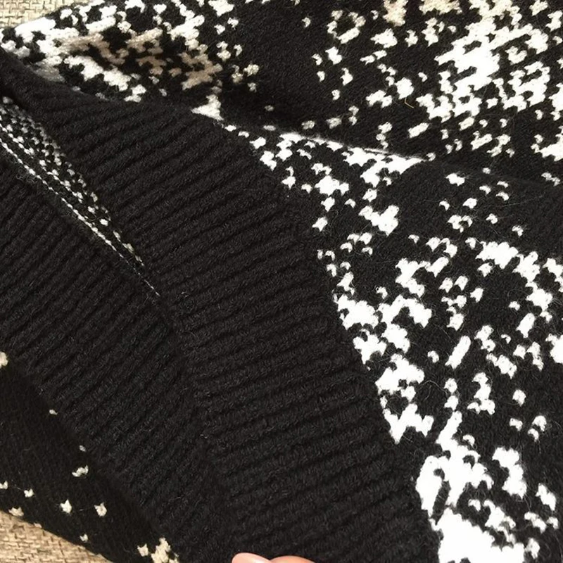 Slash Neck Knitted Sweater Sailboat Pattern Women Pullovers 2021 New Auttum Fashion Casual Loose Chic Sueter Mujer C-119 | Женская