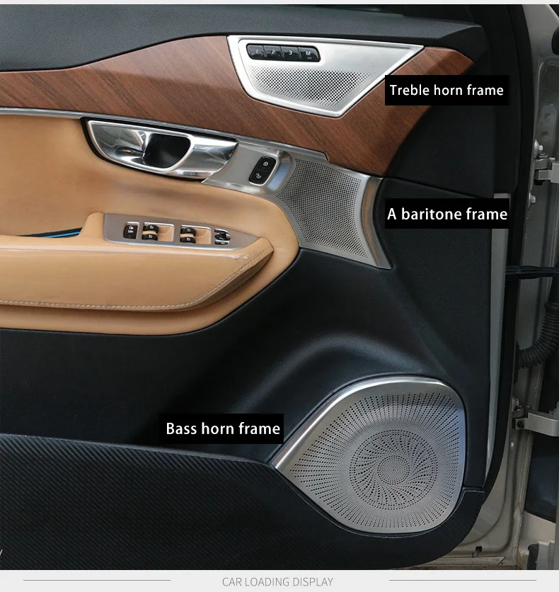 Для volvo XC90 четырехдверный динамик коробка двери высокий и низкий звук покрытия наклейки интерьера