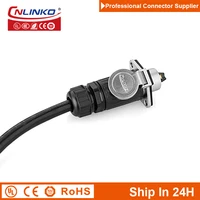 cnlinko ya20 waterproof 4pin industrial m20 circular wire power connector plug socket adapter for led light drill tractor radio